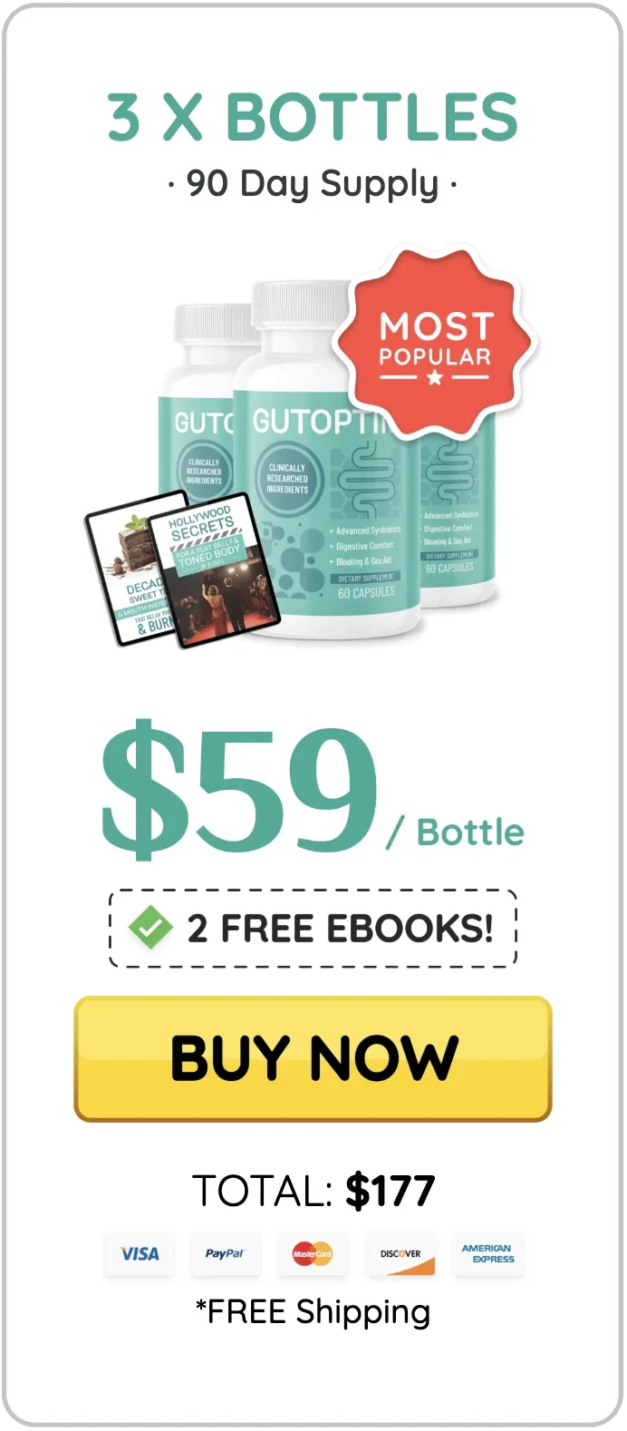 GutOptim 3-Bottle Bundle — 90-Day Supply